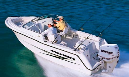 Enjoy Stuart on 21' Hydra Sport Dual Console Boat