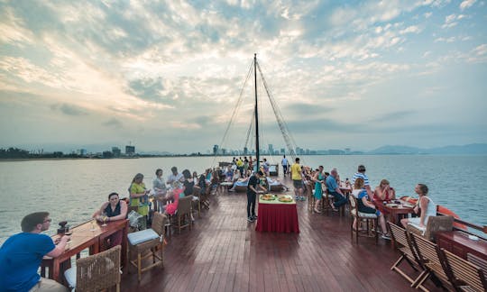 Enjoy sunset on boat