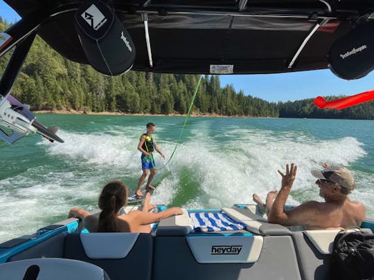 Enjoy a day of tubing, wake surfing, and relaxing on Folsom Lake! 