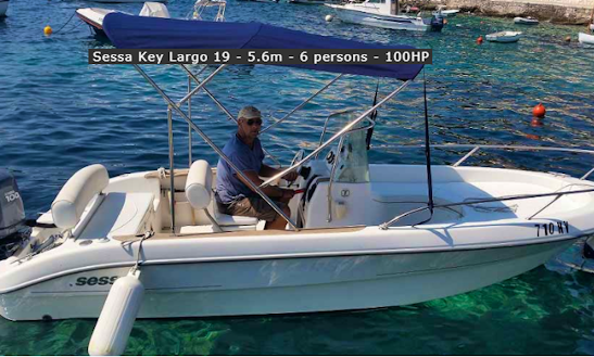 Rent 18' Sessa Key Largo 19 Center Console In Hvar, Croatia