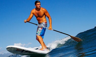 Clases de surf de remo en Capbreton, Francia