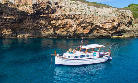 Charter 34ft Binifabini Traditional Boat in Fornells, Spain