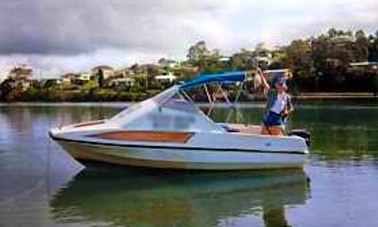Fun Water Adventure On Tweed River On 11' Covered Cabin Cruiser