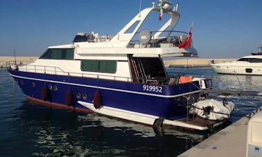 Captained Charter on "New Kama" Canados 60 Fly Motor Yacht in Monopoli, Italy