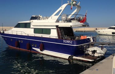 Captained Charter on "New Kama" Canados 60 Fly Motor Yacht in Monopoli, Italy