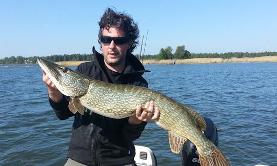 Aproveite a pesca em Korsholm, Finlândia em um bote