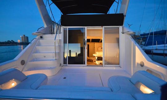 Double decker flybridge yacht with great reviews!