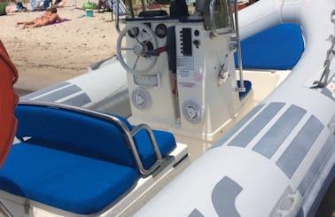 Rent 19' Joker Clubman Rigid Inflatable Boat in Teulada, Sardegna
