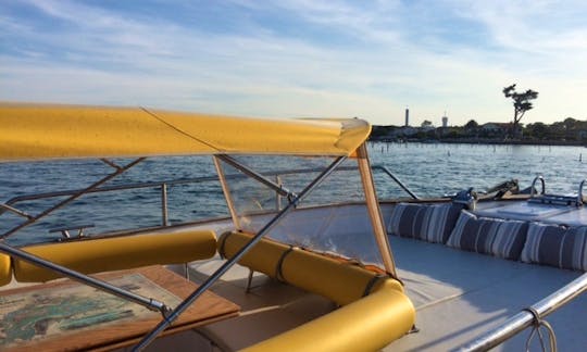 Yacht in front of Cap Ferret