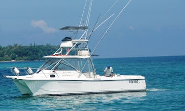 Pêche sportive au Vanuatu avec notre bateau de pêche Blackwatch de 34 pieds