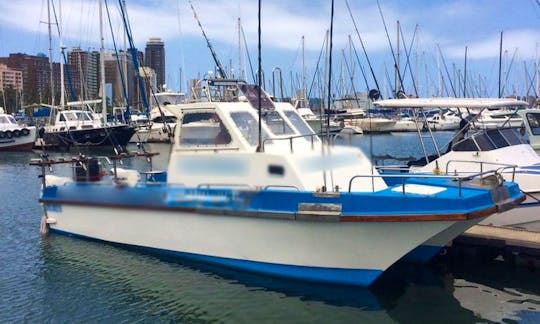 Enjoy Fishing in Durban, South Africa on 28' Power Catamaran