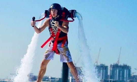 The Jetpack is operating with a similar idea like any hydro sports, the first time you fly a jetpack you are immediately surprised to find that you ar