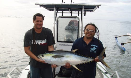 Fishing in Avarua District, Cook Islands on 19' Hardy Center Console