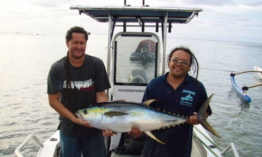 Fishing in Avarua District, Cook Islands on 19' Hardy Center Console