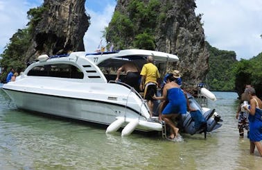 Hit the water with this 25 person Motor Yacht charter in Phuket, Thailand