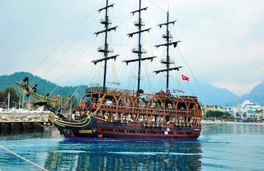 GALLEON PIRATE BOAT . Enjoy Pirate Boat Tours in KEMER , Antalya, Turkey