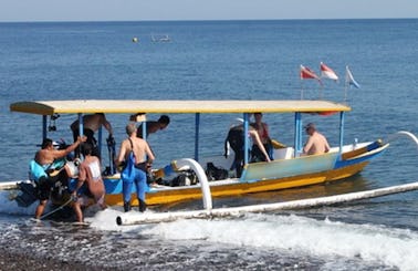 Amed Diving boat  in Abang, Bali
