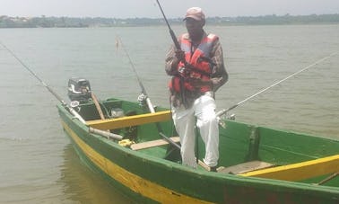 Enjoy Fishing at Anderita beach in Entebbe, Uganda on Dinghy