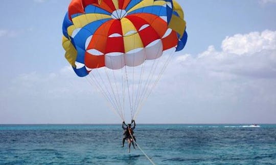 Parasailing memories high above in Flacq, Mauritius