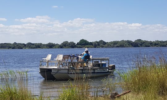 Fishing in Victoria Falls, Zimbabwe on Pontoon