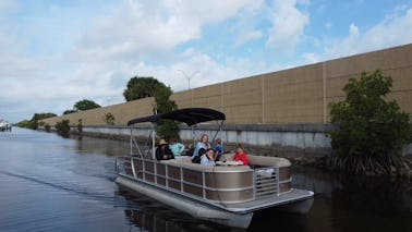 Dive Into Luxury & Adventure with Our 24' Bentley Pontoon in Cape Coral Florida