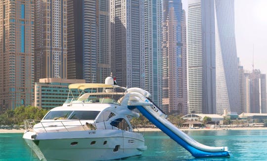 Private Luxury Yacht Charter with Water Slide in Dubai, UAE