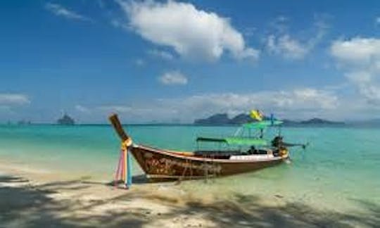 'Long Tail' Boat Private Tours in Hong Islands & 4 Islands, Krabi (with Sunset and Night Snorkel options)