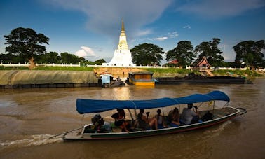 Admirez les éléphants et les temples lors de notre croisière fluviale autour de l'île d'Ayutthaya