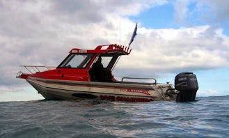 7.5m pontoon with twin 150 hp motors