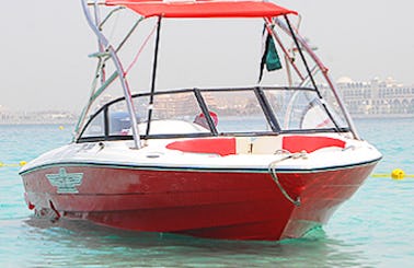 Boat Cruise Around the Arabian Gulf Aboard a Stunning Red Bowrider