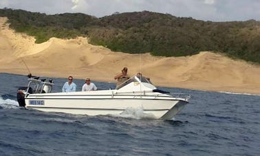 Profitez de la pêche à Richards Bay, en Afrique du Sud, sur un catamaran à moteur