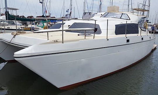 Extreme popper and jigging fishing Lazarus Banks Mozambique on 42' Power Catamaran