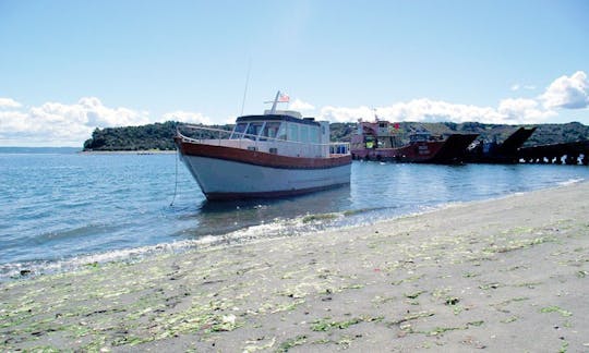 チリのカストロX地方での「カウェスカー」ボートナビゲーションツアー