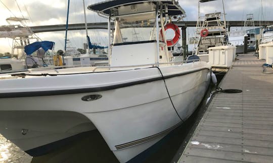 Enjoy Fishing On 27ft “No Mercy” ProKat Catamaran In Freeport, Texas
