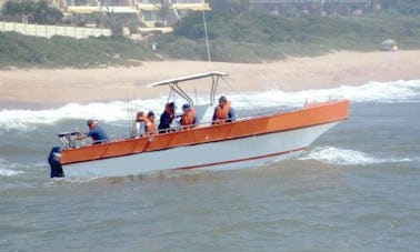 Charter de pêche à console centrale Butt Cat de 28 pieds à Margate, en Afrique du Sud