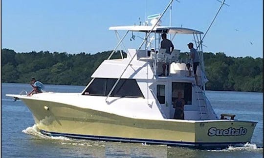 Disfrute de la pesca en Rivas, Costa Rica, en Viking Sport Fisherman de 41 pies