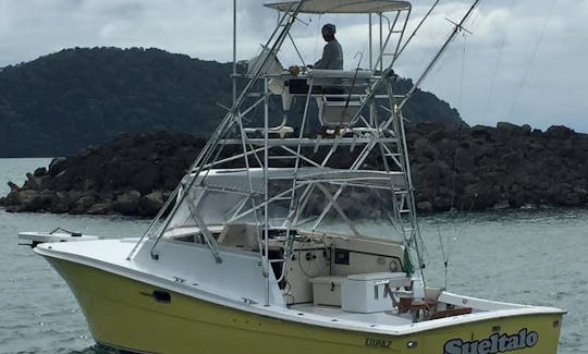 Enjoy Fishing in Rivas, Costa Rica on 34' Topaz Sport Fisherman