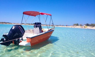 30hp 5,5m motorboat in Chora Sfakion, Greece