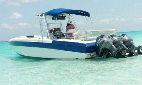 Aventuras de barco a motor e carta de pesca em Nassau, Bahamas, para 15 pessoas!