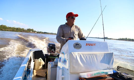 Enjoy Fishing in Salto, Uruguay on Jon Boat