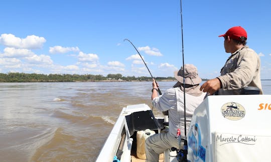 Enjoy Fishing in Salto, Uruguay on Jon Boat