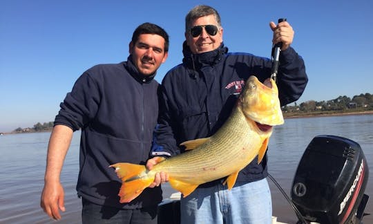 Enjoy Fishing in Salto, Uruguay on Jon Boat