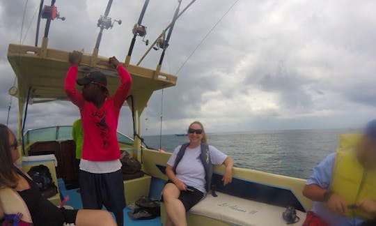 Experience Catching Big Fishes in West End, Honduras on Cuddy Cabin