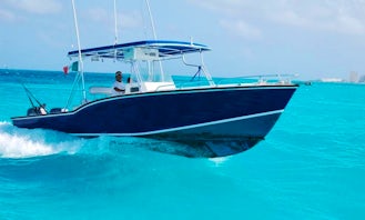 Fishing Charter on 31ft Ocean Master in Cancun, Mexico