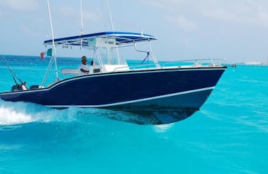 Fishing Charter on 31ft Ocean Master in Cancun, Mexico