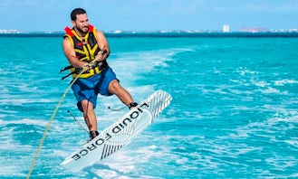 Water Skiing in Cancún on a Sea Ray Sundeck