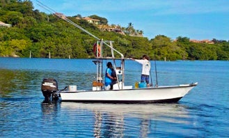 22' Panga Center Console Rental for Fishing in Playa Flamingo, Costa Rica