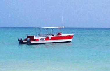 Small Catamaran Boat In Punta Cana, Dominican Republic