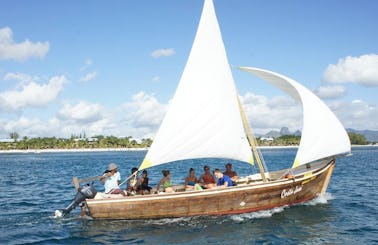 Charter a Tradional Dhow Sailboat in Pointe aux Biches, Mauritius