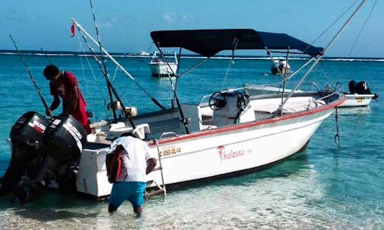 Fishing in Savanne District, Mauritius on Center Console